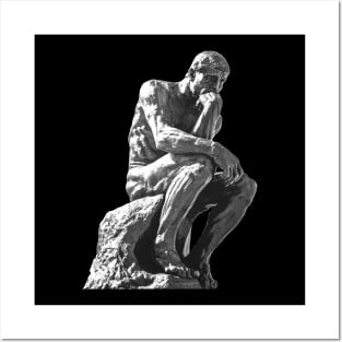 The Thinker Artwork Black and White Posters and Art